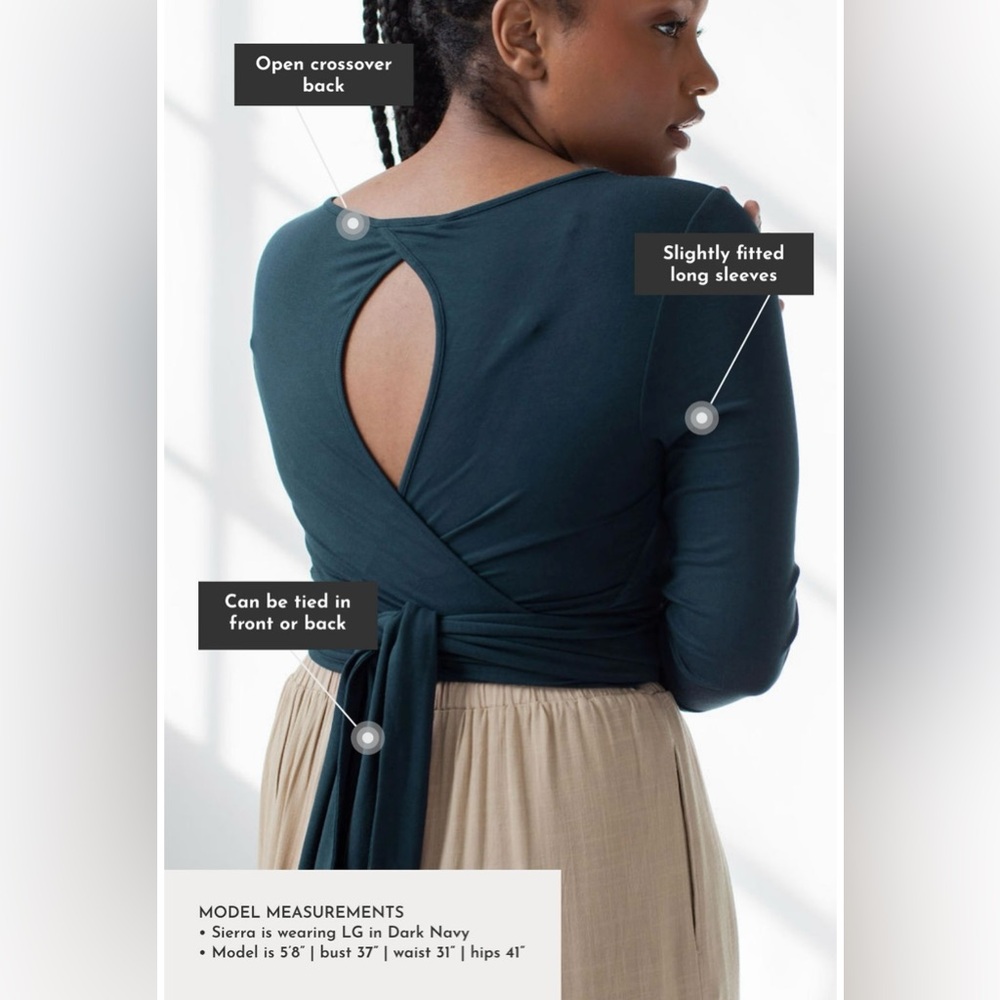 Savvi Riley Wrap Top - Picture 7 of 12